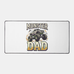 Monster Dad Monster Truck Vintage Vector Shirt Des Desk Mat
