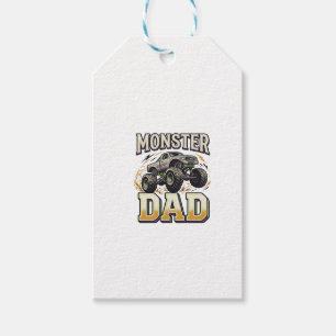 Monster Dad Monster Truck Vintage Vector Shirt Des Gift Tags