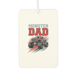Monster Dad Vintage Monster Truck Shirt Design_1 Car Air Freshener