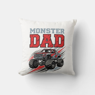 Monster Dad Vintage Monster Truck Shirt Design_1 Cushion