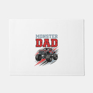 Monster Dad Vintage Monster Truck Shirt Design_1 Doormat