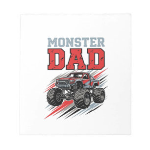 Monster Dad Vintage Monster Truck Shirt Design_1 Notepad