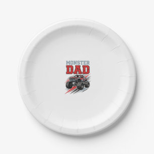 Monster Dad Vintage Monster Truck Shirt Design_1 Paper Plate
