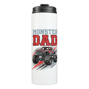 Monster Dad Vintage Monster Truck Shirt Design_1 Thermal Tumbler