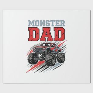 Monster Dad Vintage Monster Truck Shirt Design_1 Wrapping Paper