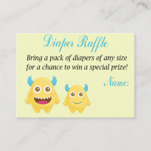 Monster Diaper Raffle Tickets