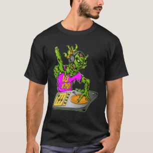 Monster Dj Zombie Halloween Party Men Music 1 T-Shirt