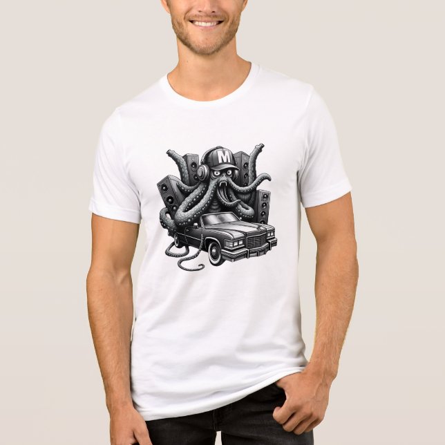 Monster Drive Horror Car Tri-Blend Shirt (Front)