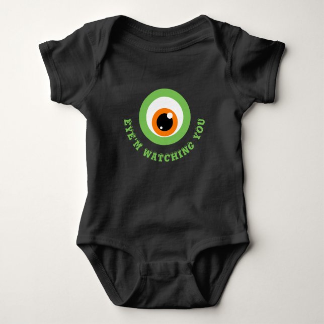 Monster Eye Pun Baby Bodysuit (Front)