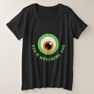 Monster Eye Pun Plus Size T-Shirt