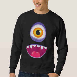 Monster Face Costume Halloween Kids Adults 4 Sweatshirt