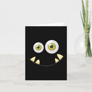 Monster Face Halloween Costume Idea Scary Cute Card