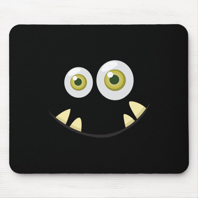 Monster Face Halloween Costume Idea Scary Cute  Mouse Pad (Front)