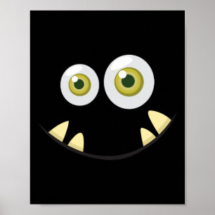 Monster Face Halloween  Costume Idea Scary Cute  Poster