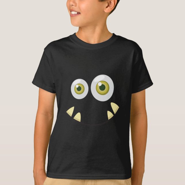 Monster Face Halloween  Costume Idea Scary Cute  T-Shirt (Front)