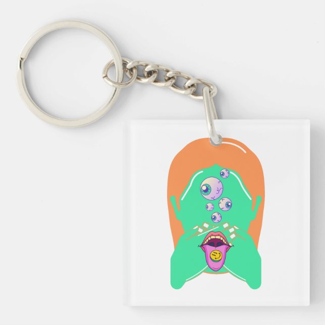 monster face key ring (Front)