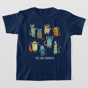 Monster Family Custom Name T-Shirt