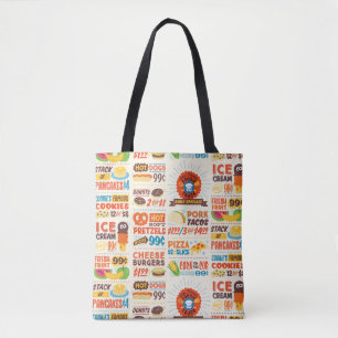 Monster Foodies Pattern Tote Bag
