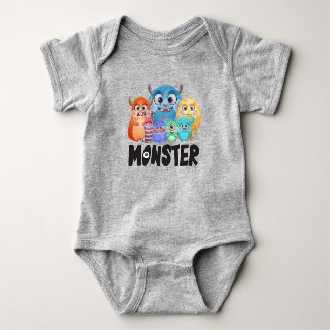 Monster Friends |   Baby Bodysuit (Front)