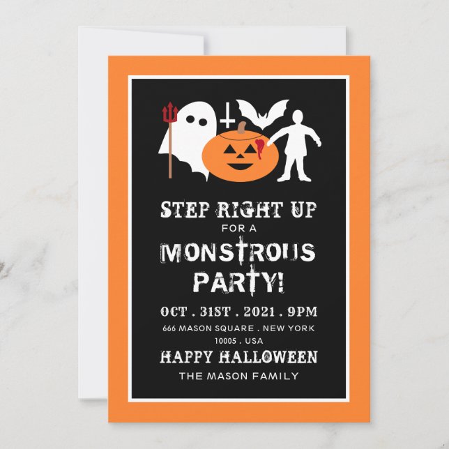 Monster Gang, Halloween Party Invitation (Front)
