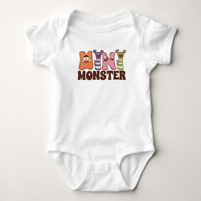 Monster Halloween Baby Bodysuit (Front)