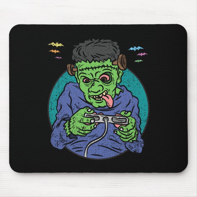 Monster Halloween Costume Gaming Video-game Contro Mouse Pad (Front)