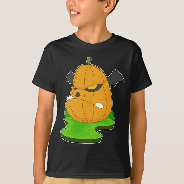 Monster Halloween Pumpkin T-Shirt (Front)