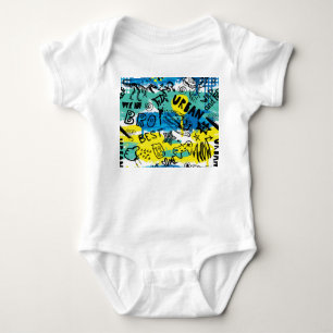 Monster Hand Drawn Kids Pattern Baby Bodysuit