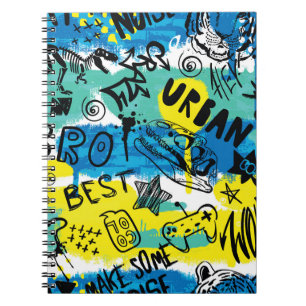 Monster Hand Drawn Kids Pattern Notebook