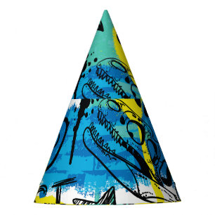 Monster Hand Drawn Kids Pattern Party Hat