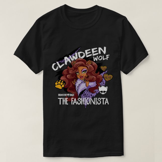 Monster High Clawdeen Wolf The Fashionista T-Shirt (Design Front)