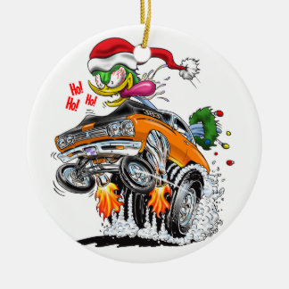Monster Hot Rod Santa Bird Ho! Ho! Ho! Ceramic Tree Decoration