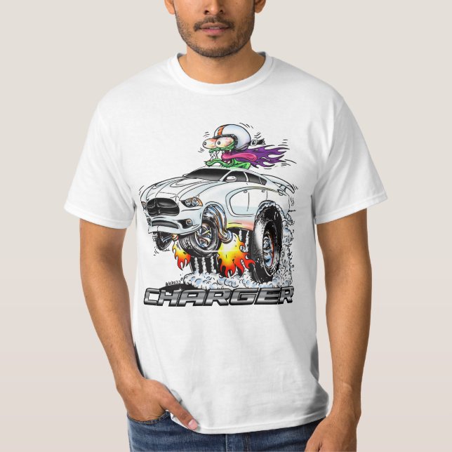 Monster Hot Rod (WHITE) T-Shirt (Front)