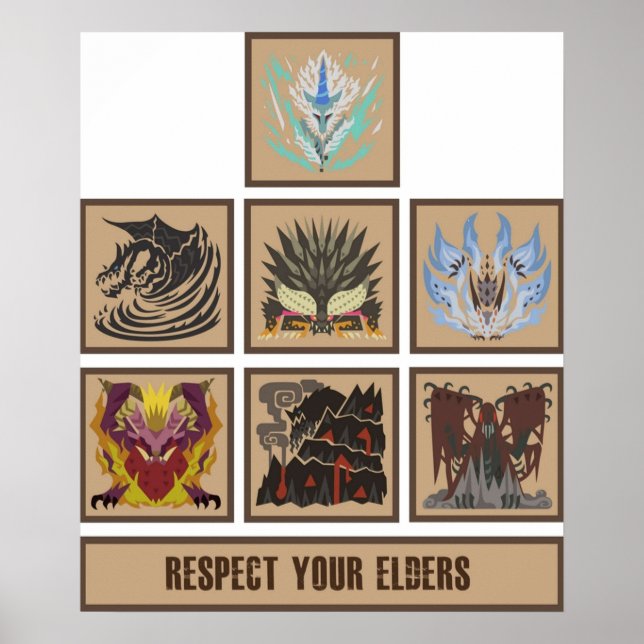 Monster Hunter World Elder Dragons Poster (Front)