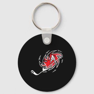Monster Hurricane Storm Hockey Logo Key Ring