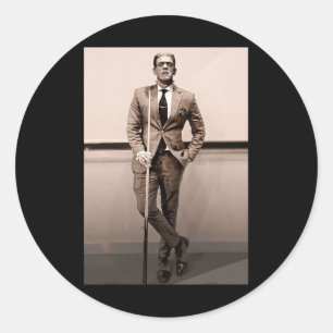 Monster In Suit Halloween Halloween Costumes Classic Round Sticker