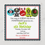 Monster Invitations<br><div class="desc">This is an adorable invitation for any child that loves MONSTERS... and is having a monster Party! All of these monsters were thought up by my son Jack and hand drawn by me... he gave each monster a name and hopes that your children love them as much as he does!...</div>