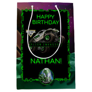 Monster Jam - Alien Invasion Birthday Medium Gift Bag