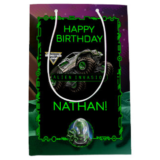 Monster Jam - Alien Invasion Birthday Medium Gift Bag