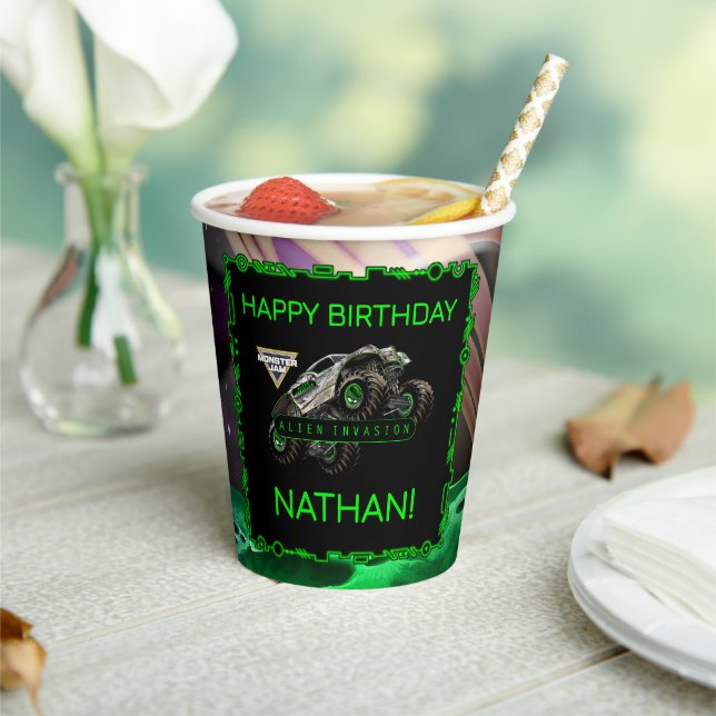 Monster Jam - Alien Invasion Birthday Paper Cups (Insitu)