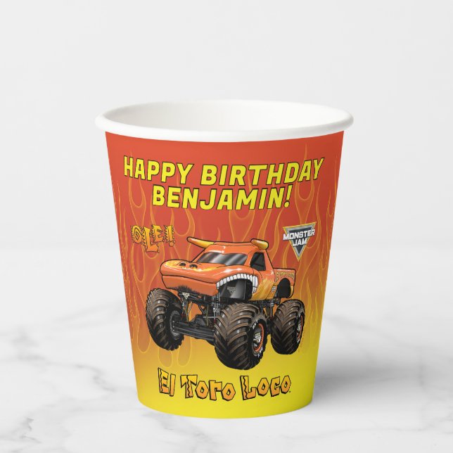 Monster Jam - El Toro Loco Birthday Paper Cups (Front)