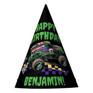 Monster Jam Grave Digger Happy Birthday Party Hat