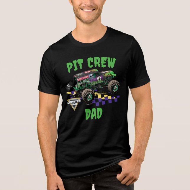Monster Jam Grave Digger Pit Crew Daddy Tri-Blend Shirt (Front)