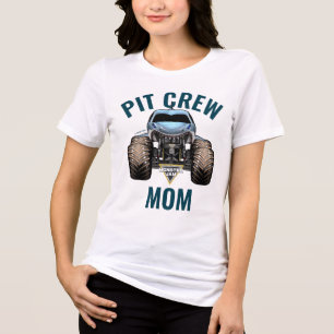 Monster Jam Megalodon Pit Crew Mum Birthday Tri-Blend Shirt