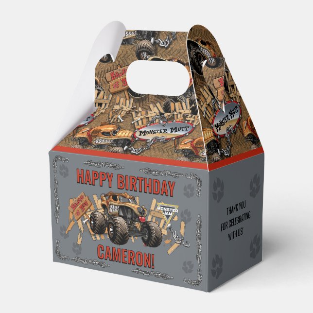 Monster Jam - Monster Mutt Birthday Favour Box (Front Side)