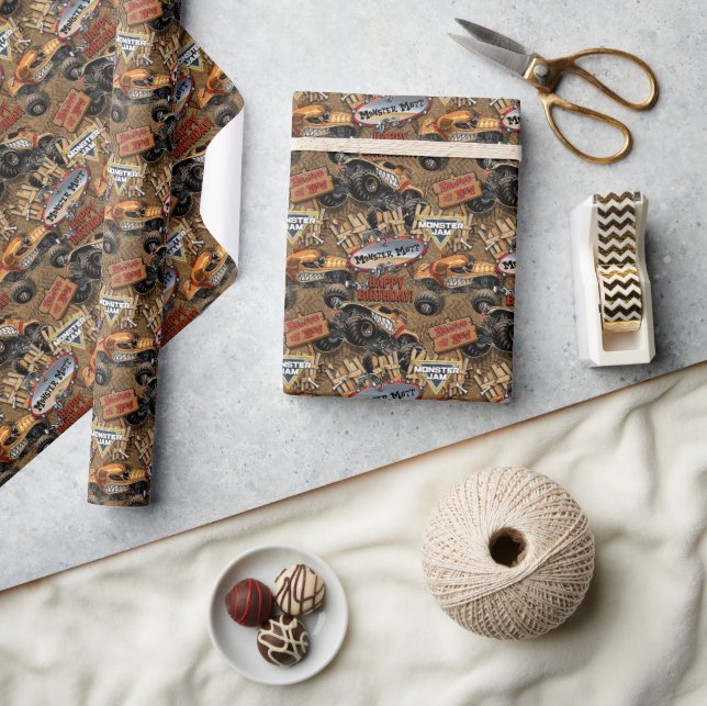 Monster Jam - Monster Mutt Birthday Wrapping Paper (Crafts)