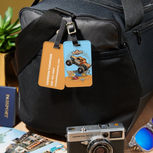 Monster Jam Monster Mutt Luggage Tag (Front & Back)