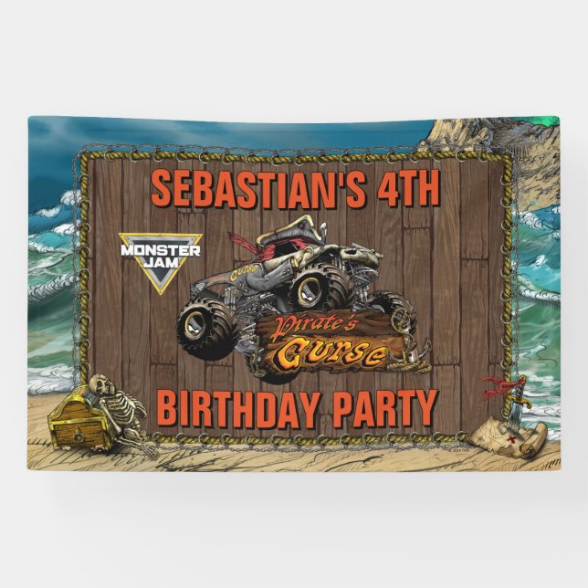 Monster Jam - Pirate's Curse Birthday Banner (Horizontal)