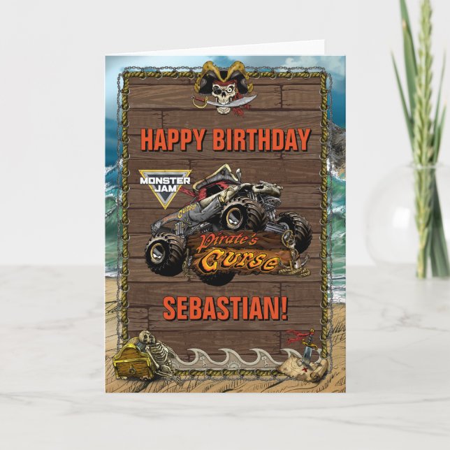 Monster Jam - Pirate's Curse Birthday Card (Front)