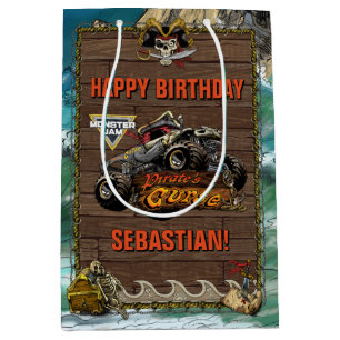 Monster Jam - Pirate's Curse Birthday Medium Gift Bag